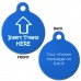 Engraved Aluminium Insert Treats 31mm Large Round Pet Dog ID Tag